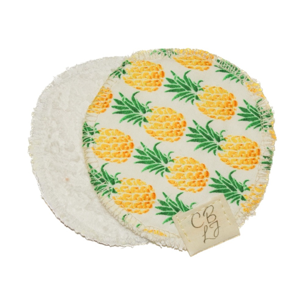 Reusable Makeup Remover Pads Pineapple Pattern (set of 10)